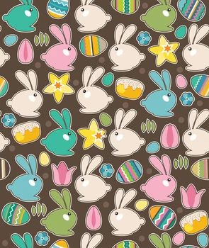 

Easter Photography Backdrop Background For Kids Art Fabric Background Printed With Tiled Rabbit And Eggs D-9585
