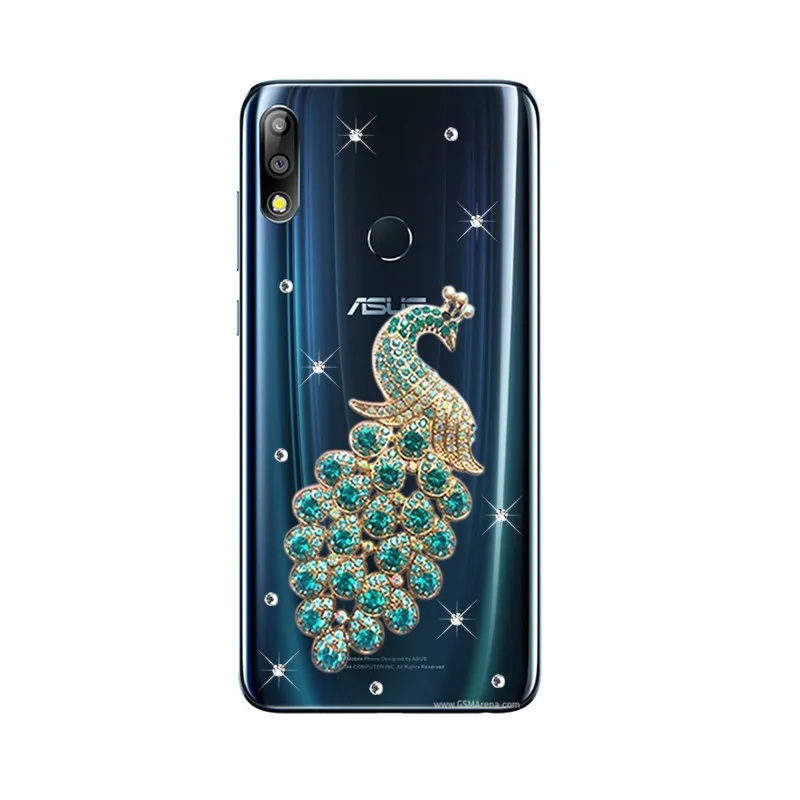 

Peacock clear back Cover Armor For ASUS Zenfone Max Pro (M2) ZB631KL ZB633KL M1 ZB556KL ZB555KL 5Z ZS620KL ZE620KL Phone Case