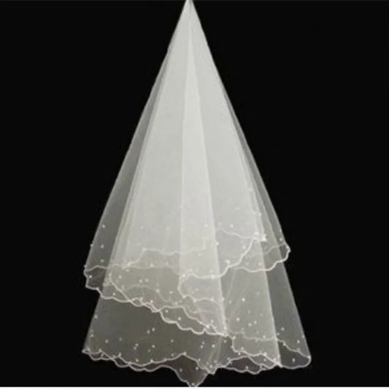 Фата свадебная двухслойная короткая жемчужная бежевая 2018|bridal veil|wedding bridal veilveil for