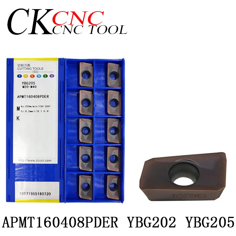 

10pcs APMT160408PDER YBG202 APMT160408PDER YBG205 ZCC.CT turning tools carbide insert blade for steel stainless steel