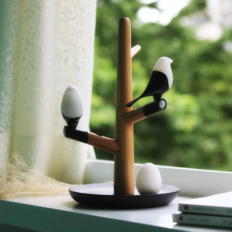 

Smart Bird Design LED Infrared & Touch Sensitive USB Rechargeable Night Light White & Black & Wood Color