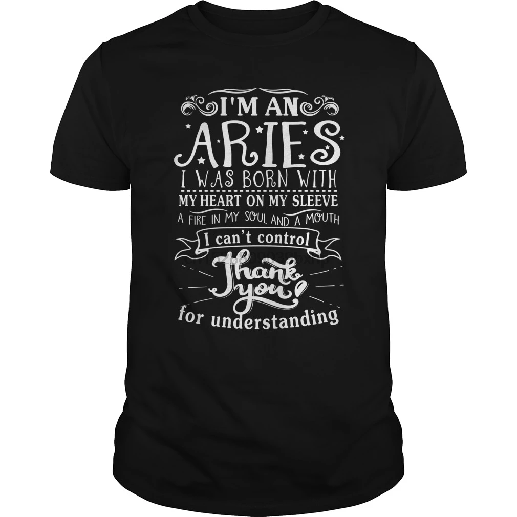 

Men Short sleeve tshirt Aries Thank You cool Women t-shirt