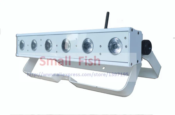 4xLot DHL перезаряжаемый светодиодный настенный светильник 6x18 Вт 6в1 RGBWAUV Светодиодный линейный освещение баров, дискотек беспроводной DMX и батареи - Испускаемый цвет: White case EU Plug