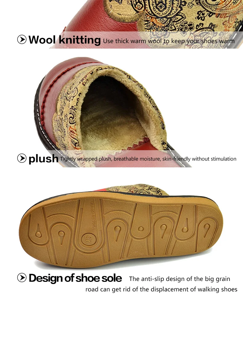 Mntrerm/Коллекция года; зимние теплые домашние тапочки из натуральной кожи для пар; теплые шерстяные женские домашние тапочки; pantufa zapatillas