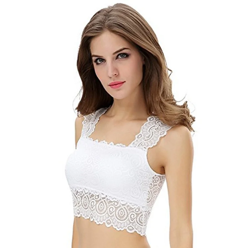 High Quality Brassiere Bra for Females Bandeau Tube Tops Women Sexy Underwear Prevent Exposed Lace Wrapped Chest Black