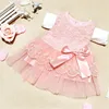 Robe princesse en dentelle pour petites filles, sans manches, au Crochet, avec nœud, tenue de fête, cadeau de fête ► Photo 1/6