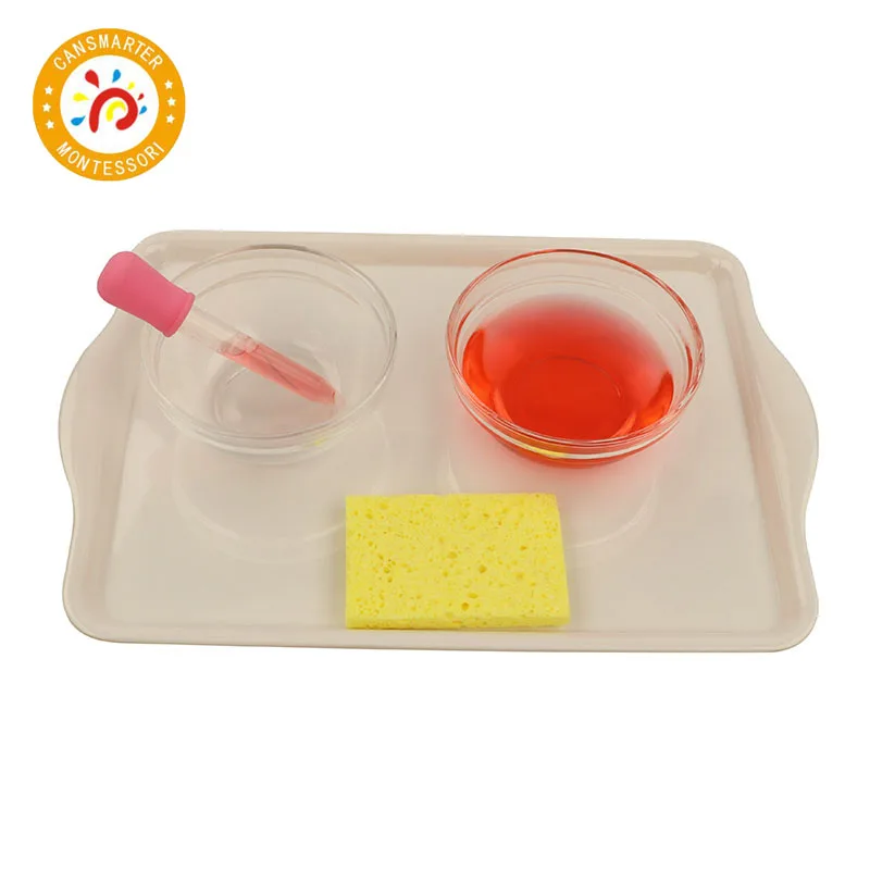 Montessori Material Operating Dropper Activity Daily Life Children Toy Teaching Aids Tray Classific - 4000028112476