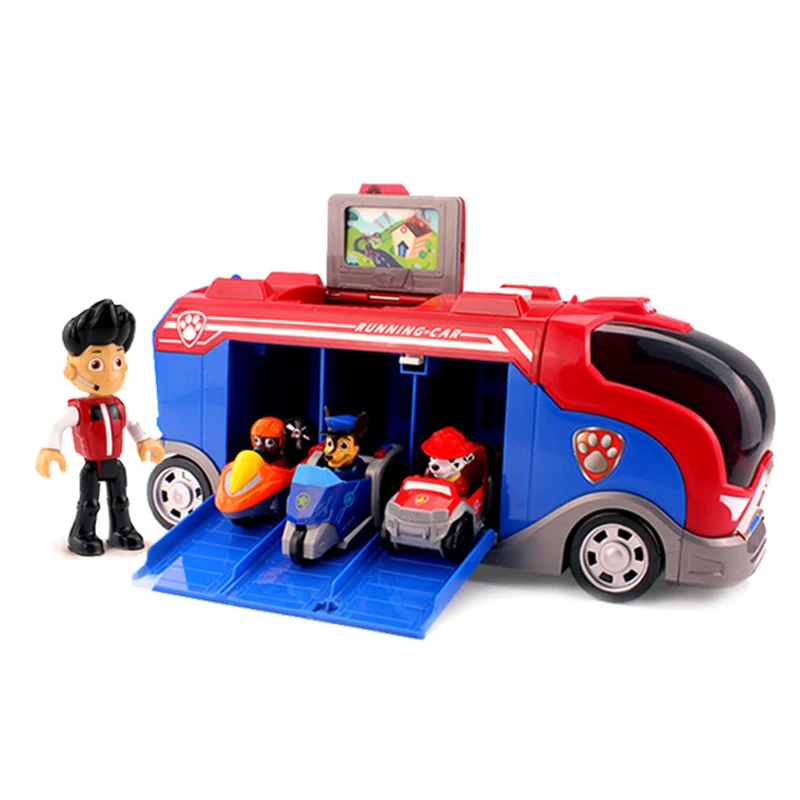 Paw Patrol спасательный автобус собака Patrulla canina игрушки аниме автомобиль пластиковая