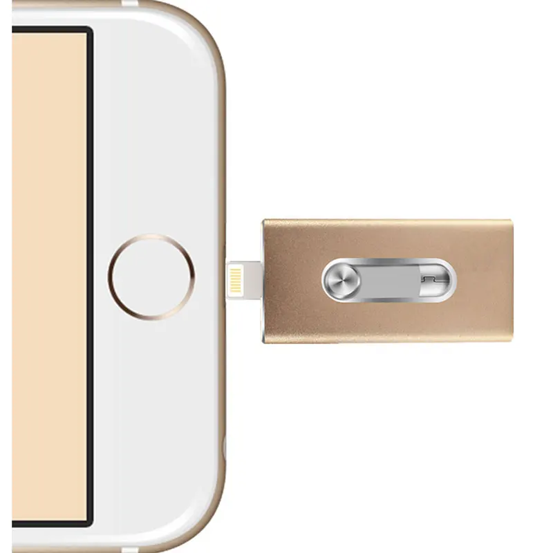 OTG USB флеш накопитель Richwell для iPhone X/8/7/7 Plus/6/6s/5/SE металлическая Флешка ipad HD карта