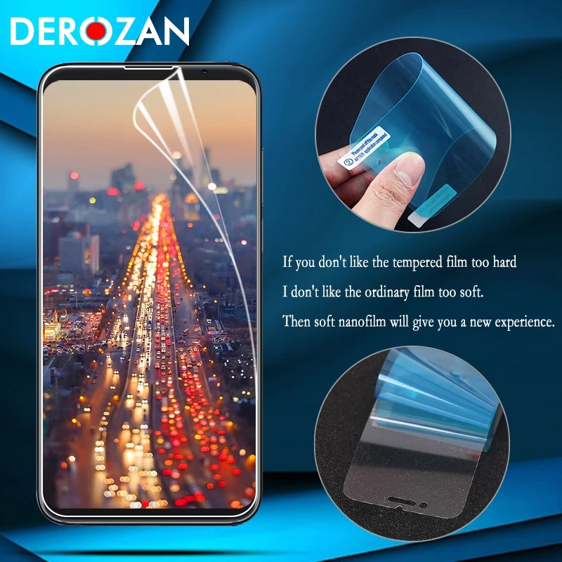 

DEROZAN Nano Screen Protector For Meizu 16 16th Tempered Glass Ultra Thin Film Shield Ultrastrong Soft Explosion Proof Membrane