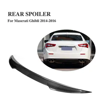 

Carbon Fiber car auto Rear trunk boot lip spoiler for Maserati Ghibli 4-Door 2014-2016 Trunk Trim Sticker Custom Spoiler