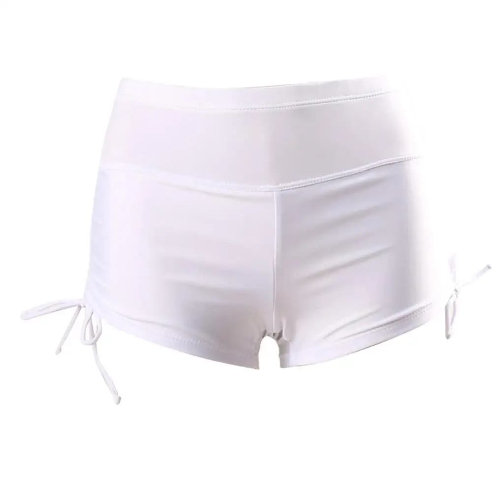 Летние женские пляжные шорты для серфинга быстросохнущие плавательные трусы купальник - Цвет: White