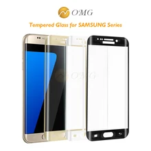 OMG 3D полное покрытие Защитное стекло для экрана для samsung S6 edge Plus G9280 Закаленное стекло протектор Золотое черное белое стекло