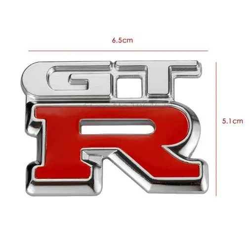 GTR металлическая хромированная 3D Автомобильная эмблема значок наклейка