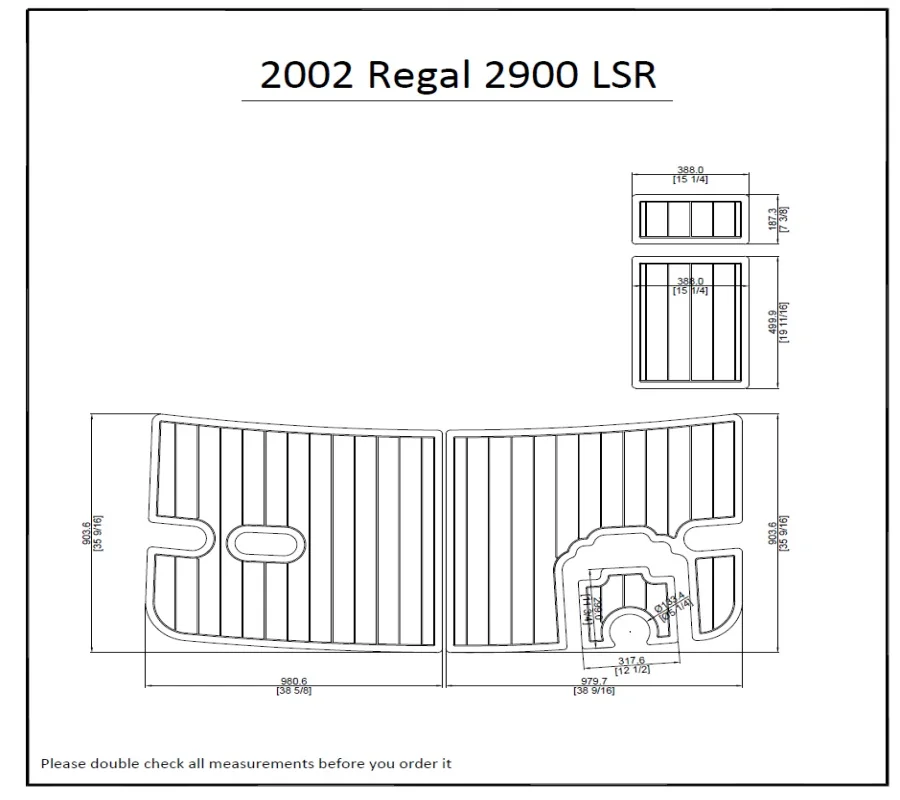 2002 Regal 2900 LSR Boat коврики на платформу для купания 1/4 &quot6 мм EVA настил из тикового