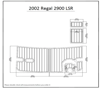

2002 Regal 2900 LSR Boat Swim Platform Pads 1/4" 6mm EVA Teak Decking