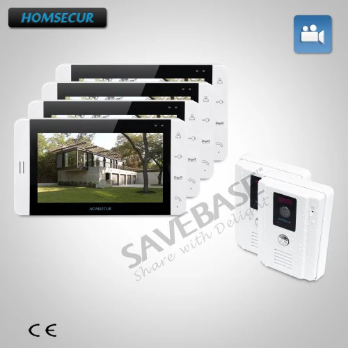 

HOMSECUR 7" Wired Video Door Phone White Kit with Outdoor Monitoring Function for Home decoration/Security