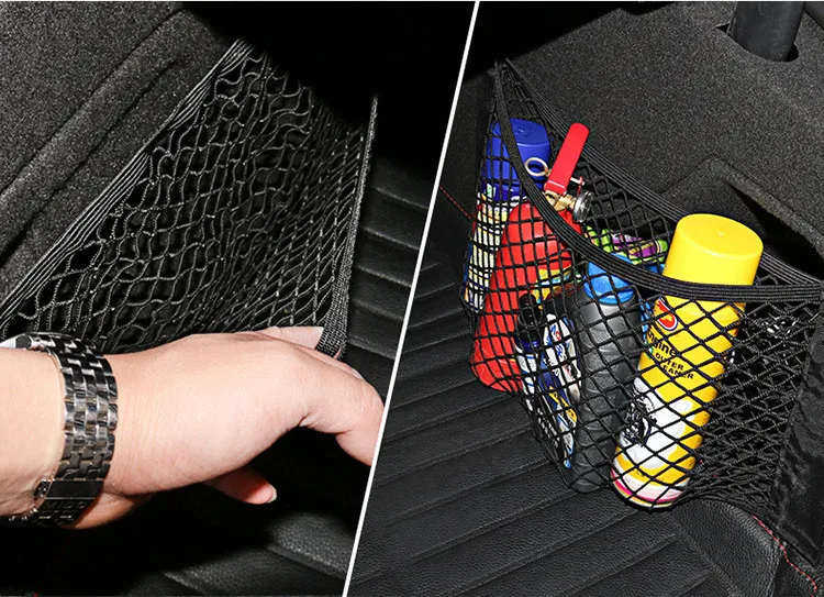 

1PCS Car Trunk Box Organizer Holder Pocket Storage Bag Mesh Net Bag Car Styling for Skoda Octavia A7 Fabia Rapid Superb Yeti