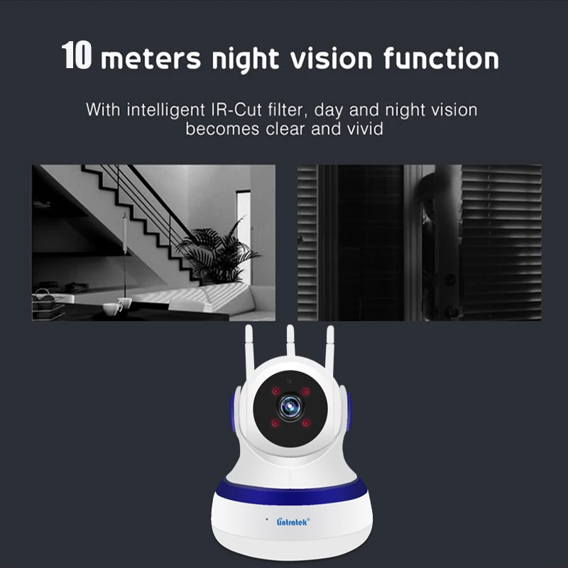 Lintratek Wireless HD 1080P Security IP Camera Wifi Serveillance Mini CCTV Cloud Storage Camera Onvif  Home Wi-fi Baby Monitor