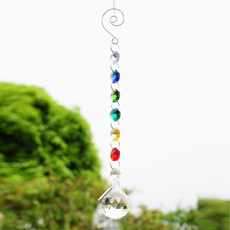 Clear Crystal Ball Rainbow Suncatcher Prisms Pendant Pendulum Wedding Decor DIY Gift