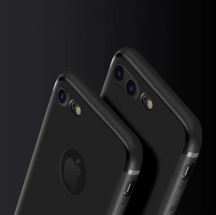 Для iphone 7 plus iphone X XR Мягкий силиконовый чехол матовая задняя крышка черный чехол для iphone 7 plus iphone 6s 6 Plus XSMax чехол s