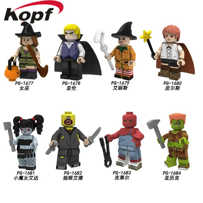 

PG8181 Single Sale Bricks Halloween Series Pierce Model Alice Little Witch Ada Assemble Building Blocks For Kids Gift Toys