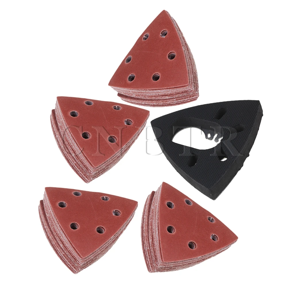 CNBTR Quick Release Triangular Sanding Paper with Polishing Sanding Pad Set of 101