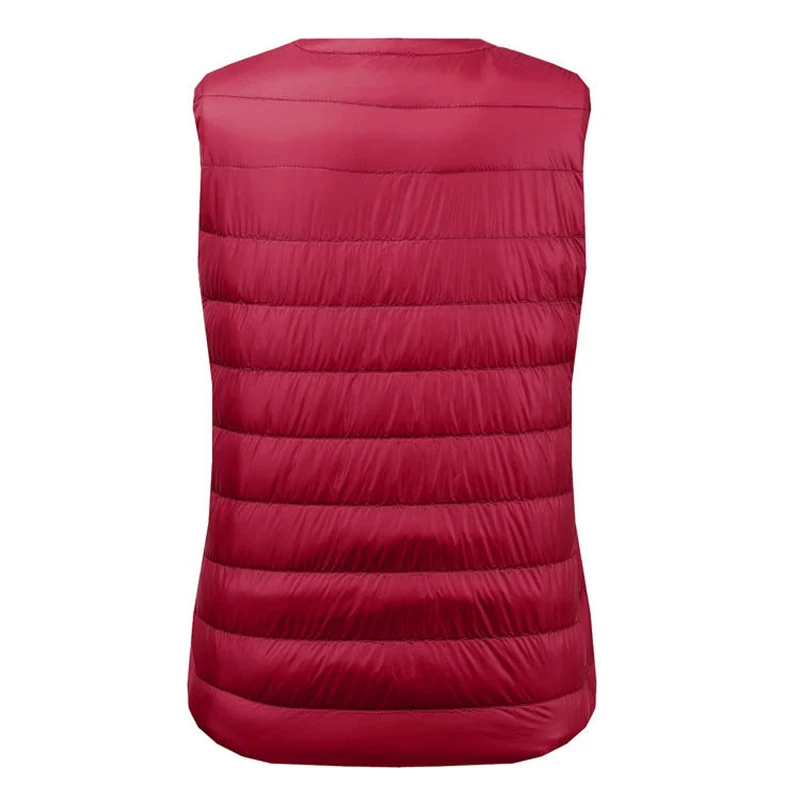  Women Winter Duck Down Vest Sleeveless Jacket Ultralight White Portable Vest Female Slim Vest Windp