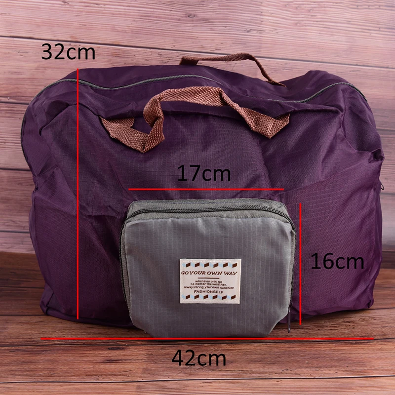 

Portable Luggage Bag Folding Travel Bags Multifunctional Reusable Waterproof Shopping Pouch Tote Large Capacity 4 Colors