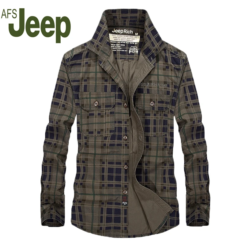 Buy AFS JEEP 2016 Plaid The new autumn men's long