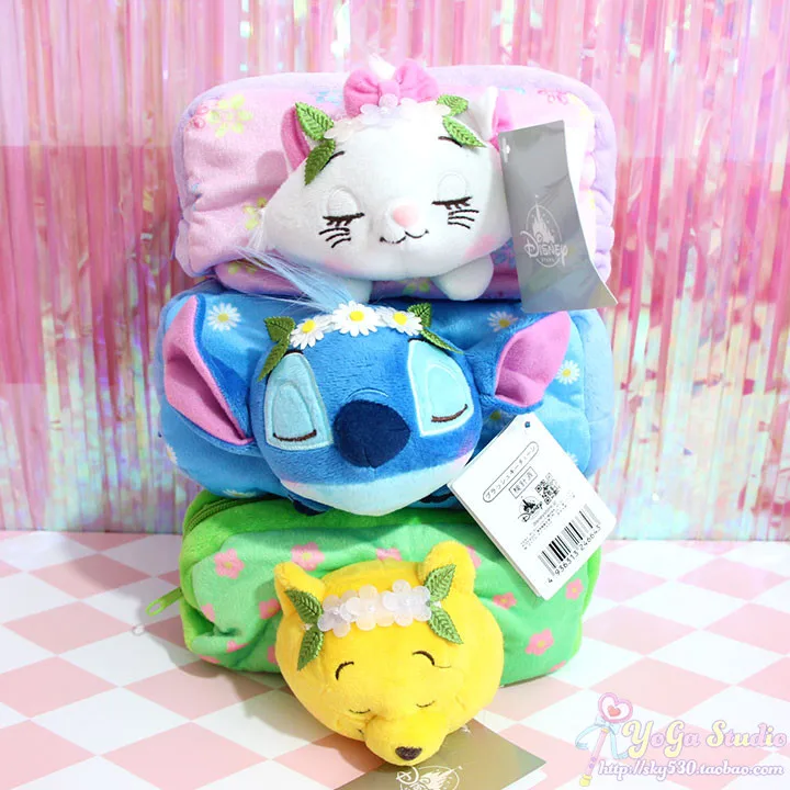 Kawaii/Плюшевые косметички Marie Cat Stitch для девочек, сумка для хранения, сумка для путешествий, косметичка для девочек, чехол-карандаш, сумка-Органайзер для женщин