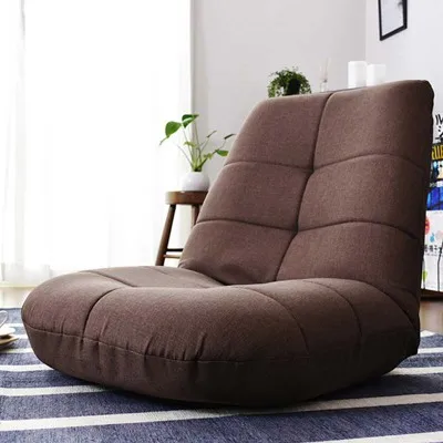 Coffee color Новое японское складное регулируемое кресло для отдыха из льняной ткани для отдыха, современная мебель для гостиной - Цвет: Coffee color