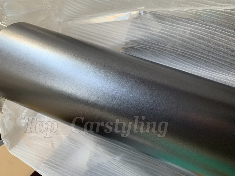 titanium gray satin chrome matte metallic vinyl car wrap 3m vivide kmpf Foil stickers  (6)