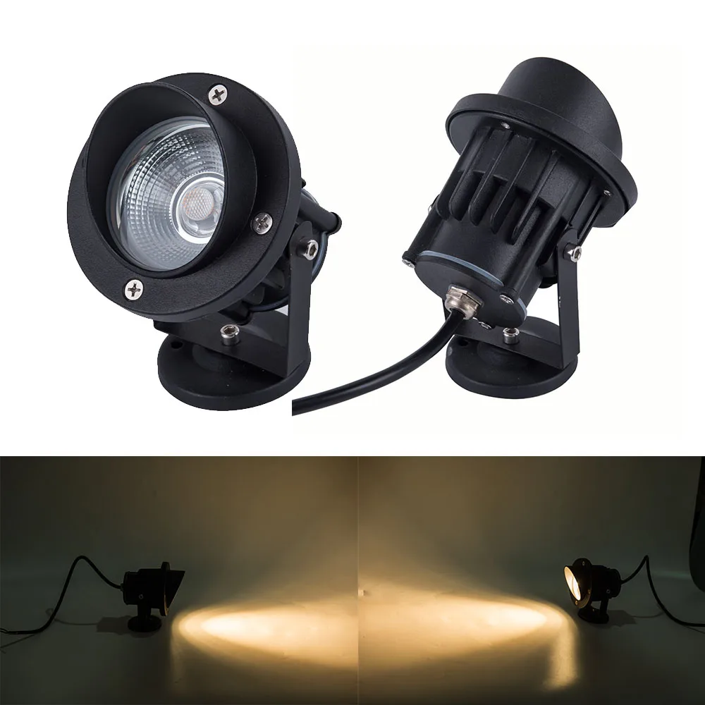 Beste IP67 Outdoor ingegraven COB 5 w LED Landschap Verlichting Outdoor schijnwerpers Spike Spotlight 110 v 220 v Tuin lamp IP65