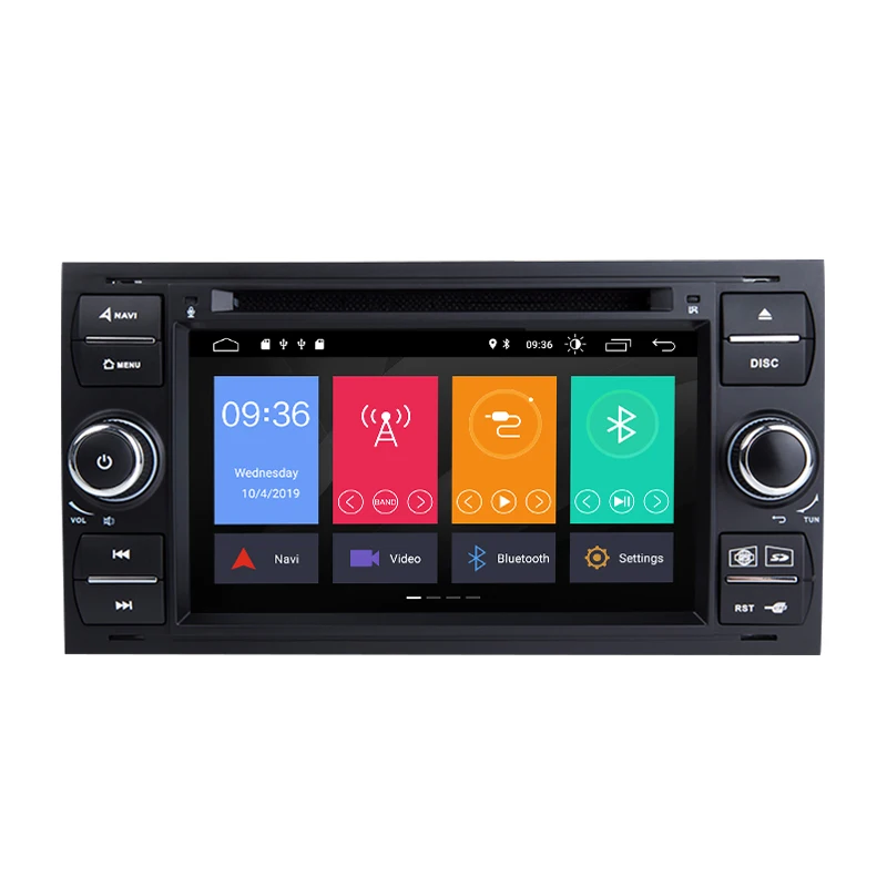 Sale 2 din Android 9.0 Car DVD Player Multimedia For Ford Focus 2 3 Ford Fiesta Mondeo 4 Kuga C-Max S-Max Fusion Transit GPS Radio 1