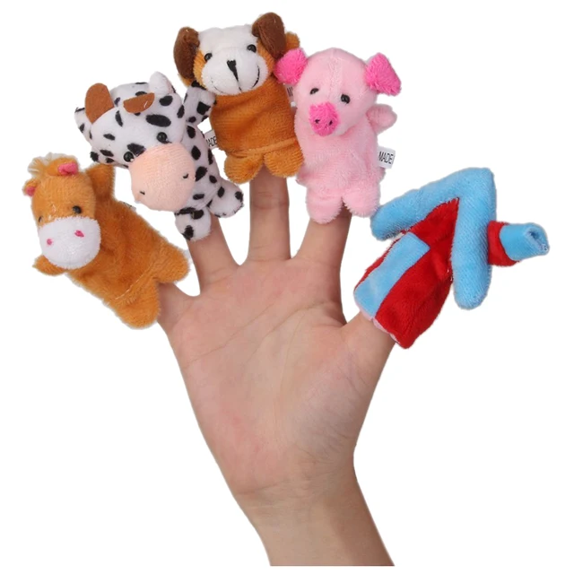 Old MacDonald Farm Animals Finger Puppet dolls Children Pretend Toys 10pcs 2