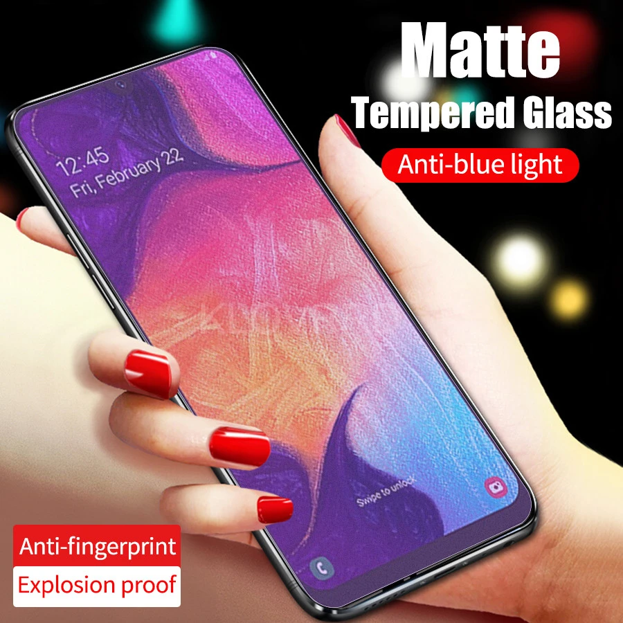 

Anti-blue UV Matte Tempered Glass for Samsung Galaxy A10 A20 A30 A40 A50 A60 A70 A80 A90 M10 M20 A6 2018 Screen Protector Glare
