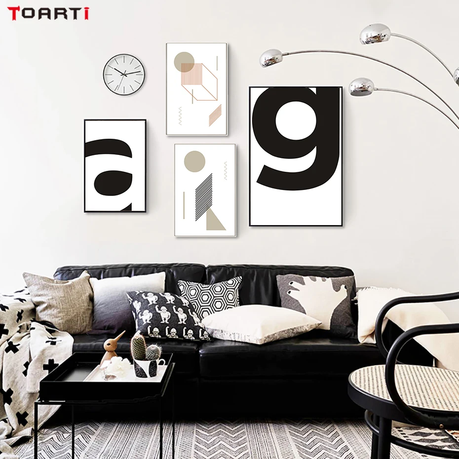 Modern Fashion Eyes Letter Pattern Canvas Painting  (6)