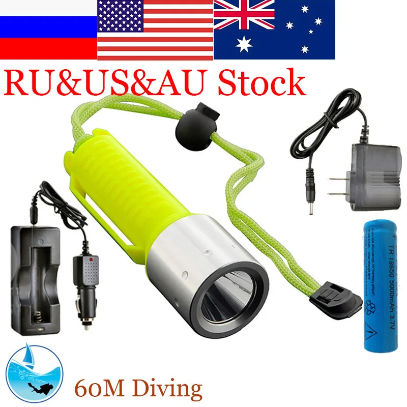 

ZK30 LED Diving Camping Hunting Flashlight Underwater Light Powerful Waterproof Flashlight Torch Lantern Lamp 18650 Battery