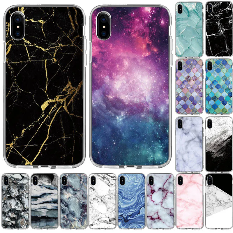 Мраморный чехол для Coque iphone X, XR, XS, MAX, чехол из мягкого ТПУ, задняя чехол для iphone 5 5S se, S6, 6 S, 7, 8 Plus, чехол, чехол для телефона