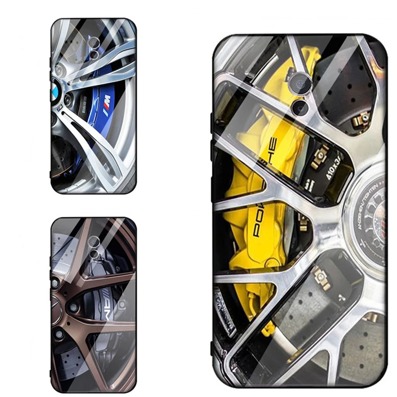 Tempered Glass Phone Cases For Vivo y97 y75 y79 y83 y85 y93 xplay6 iqoo Anti-knock luxury tire Back Cover for vivo v15 case |
