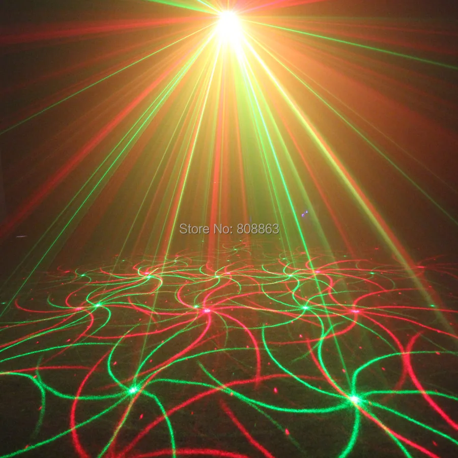 ESHINY Мини 4in1 узор эффект R & G аудио Star Вихрь лазерный проектор этап диджей для диско клуба Бар КТВ Семья вечерние световое шоу P14
