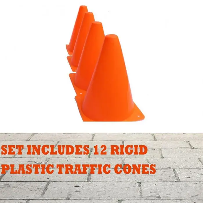 12 шт. 18 см яркие игрушки трафика оранжевый конусы маркер курс футбол езда Excercise поставки BB55