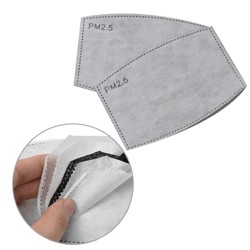 

20pcs/lot Activated Carbon Filter Replaceable PM2.5 Filter Anti Haze Dust Mask Paper Insert Protective Filter Cloth For Mask