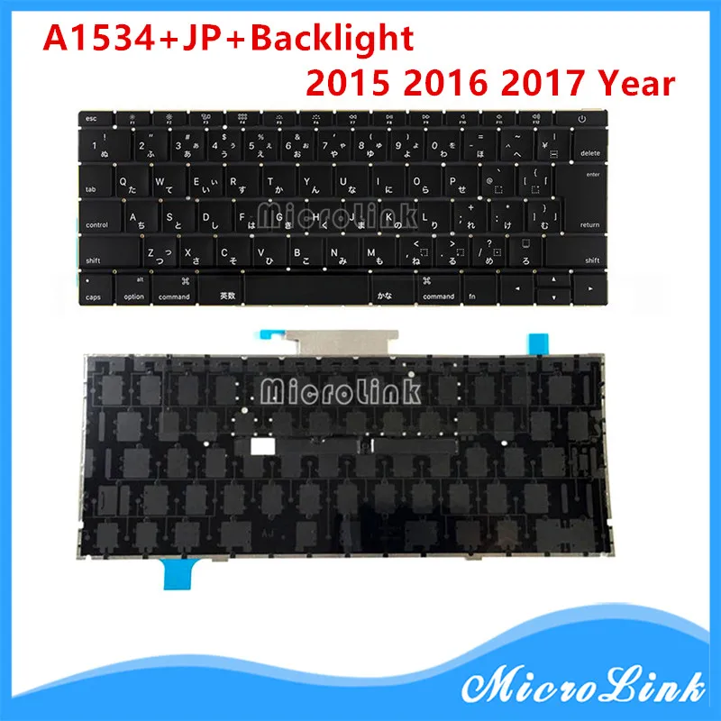 

New JP keyboard for MacBook 12 inch A1534 JP Japanese keyboard with Backlight 2015 2016 2017 Year A1534 Japan Keyboard