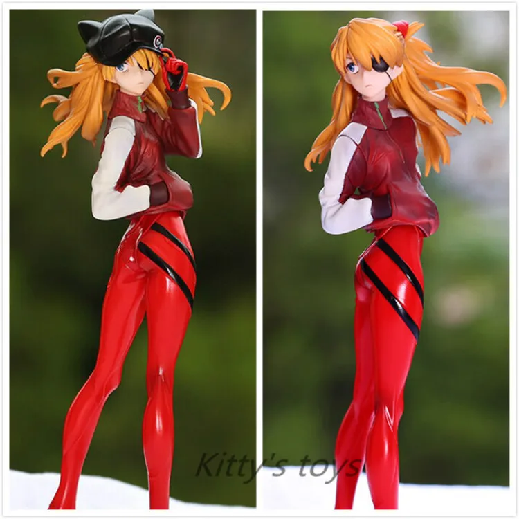 

Free shipping Anime EVA Neon Genesis Evangelion Soryu Asuka Langley PVC Action Figure Collection Model Toy 22CM KB0272