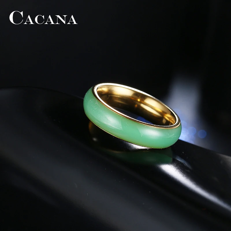 Какана кольца из нержавеющей стали для женщин Яркая керамика модные ювелирные изделия оптом № R140 141