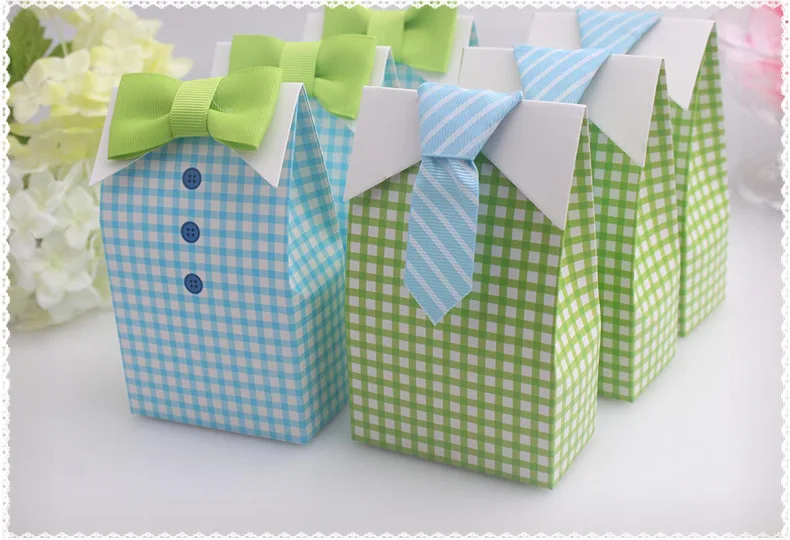 20 шт. мой маленький человек синий зеленый галстук-бабочка день рождения мальчик подарок на вечеринку в честь рождения ребенка леденец сумка свадебный сувенир коробка для сладостей подарочные сумки