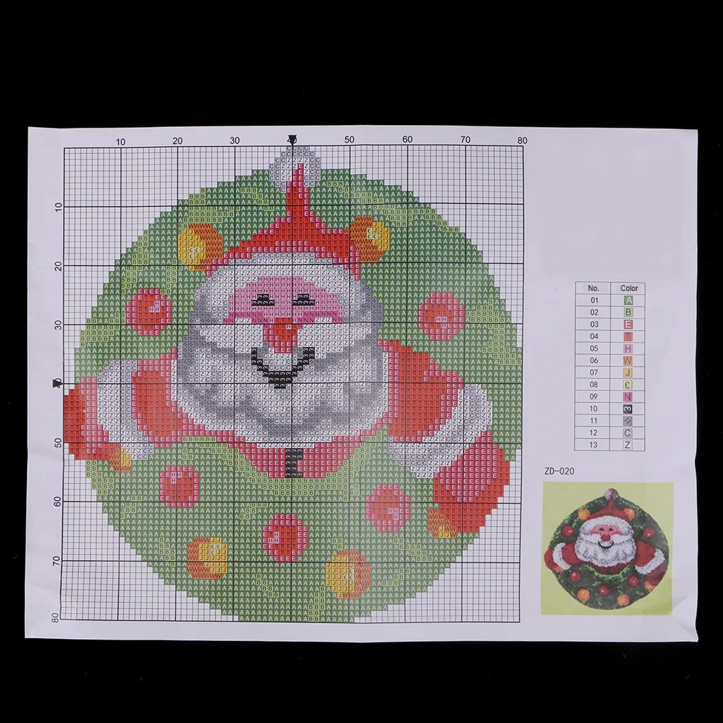 2 Set Santa Claus Latch Hook Kits for Adults Beginners DIY Carpet Cushion Embroidery Craft