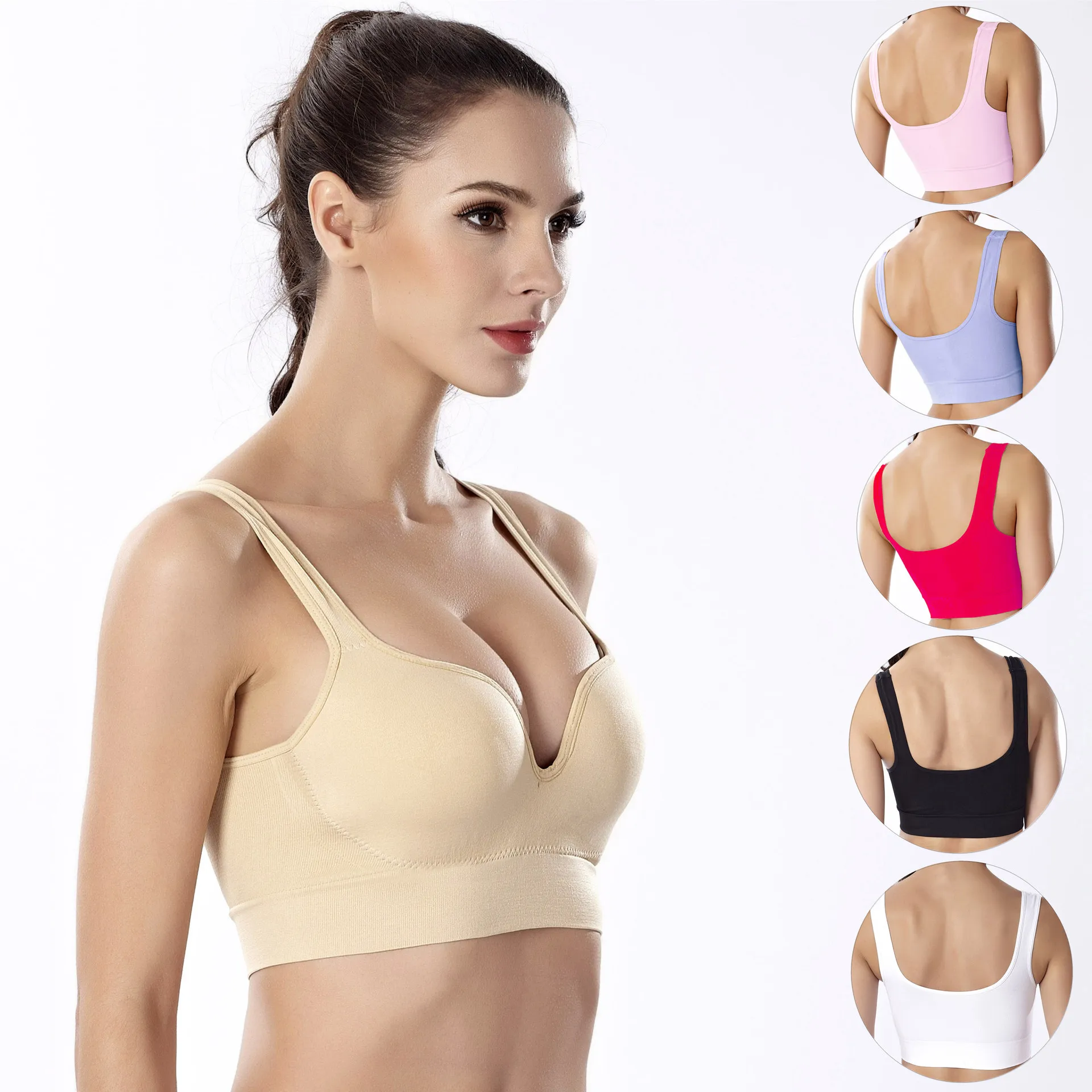Prix pour Noir Blanc Peau Rose Bleu Rouge Push Up 3D U Soutien-Gorge nageur Sous-Vêtements Sans Couture Sans Fil Yoga Crop Débardeur Sport Soutien-Gorge de Course Prix pour Noir Blanc Peau Rose Bleu Rouge Push Up 3D U Soutien-Gorge nageur Sous-Vêtements Sans Couture Sans Fil Yoga Crop Débardeur Sport Soutien-Gorge de Course